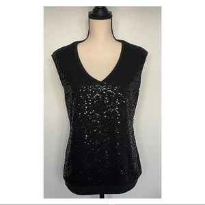 Banana Republic Sequin Black Top. Size S